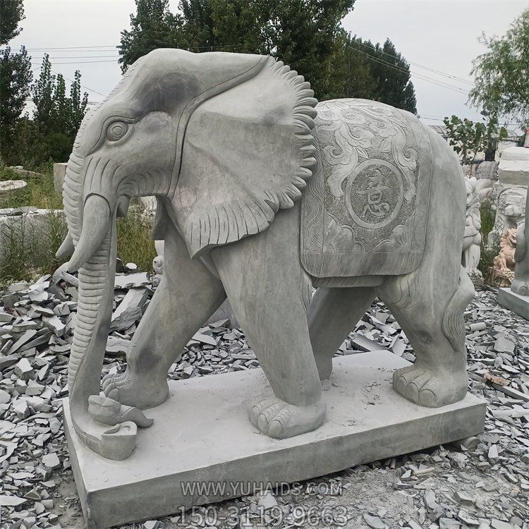 2米高大理石如意大象石雕博鱼网页版