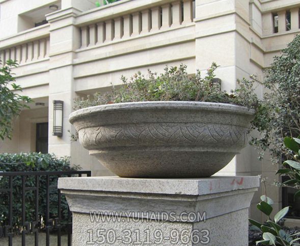 别墅景观大理石花盆石雕花盆博鱼网页版