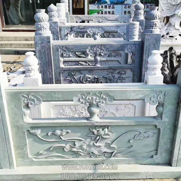 河道桥梁石雕栏杆 博鱼网页版户外庭院仿古浮雕摆件