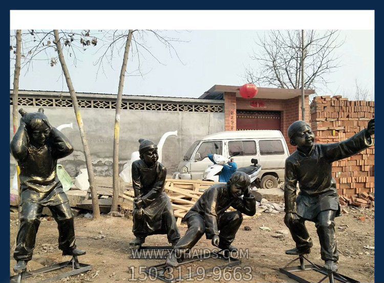 公园铜雕新年放鞭炮博鱼网页版