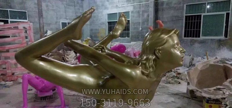 玻璃钢仿铜瑜伽女性博鱼网页版