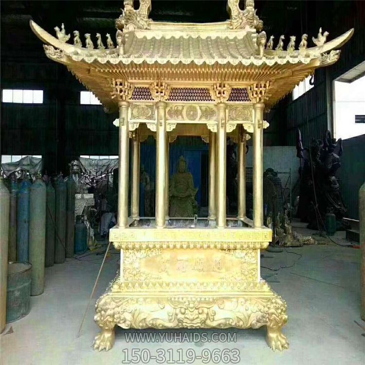 景区寺庙室内摆放铸铜浮雕小型香炉博鱼网页版