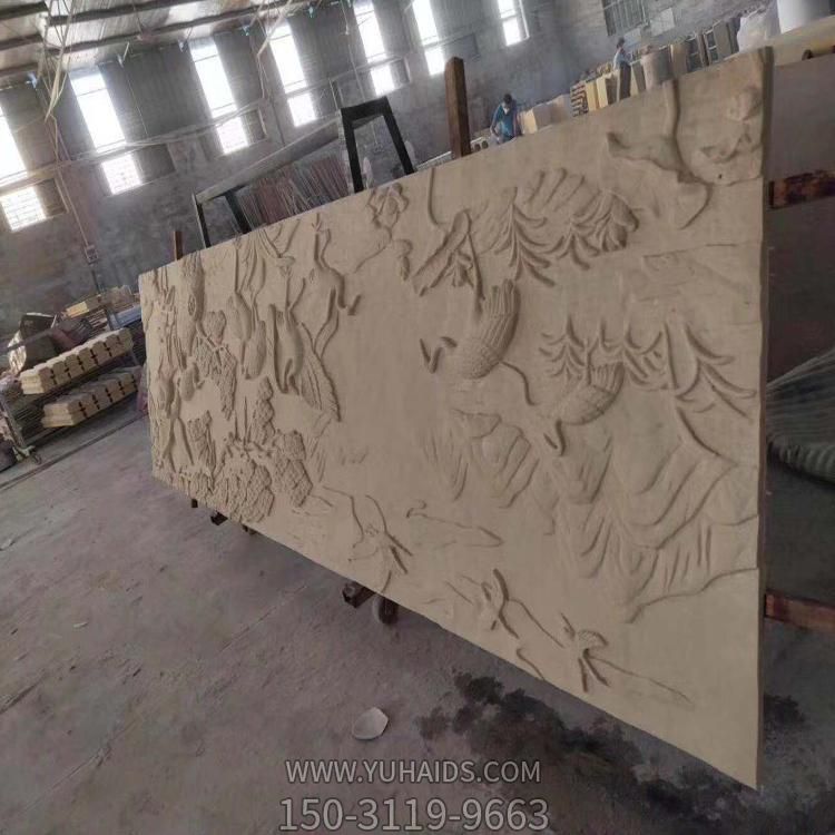 酒店室内装饰玻璃钢仿砂岩浮雕立体壁画博鱼网页版