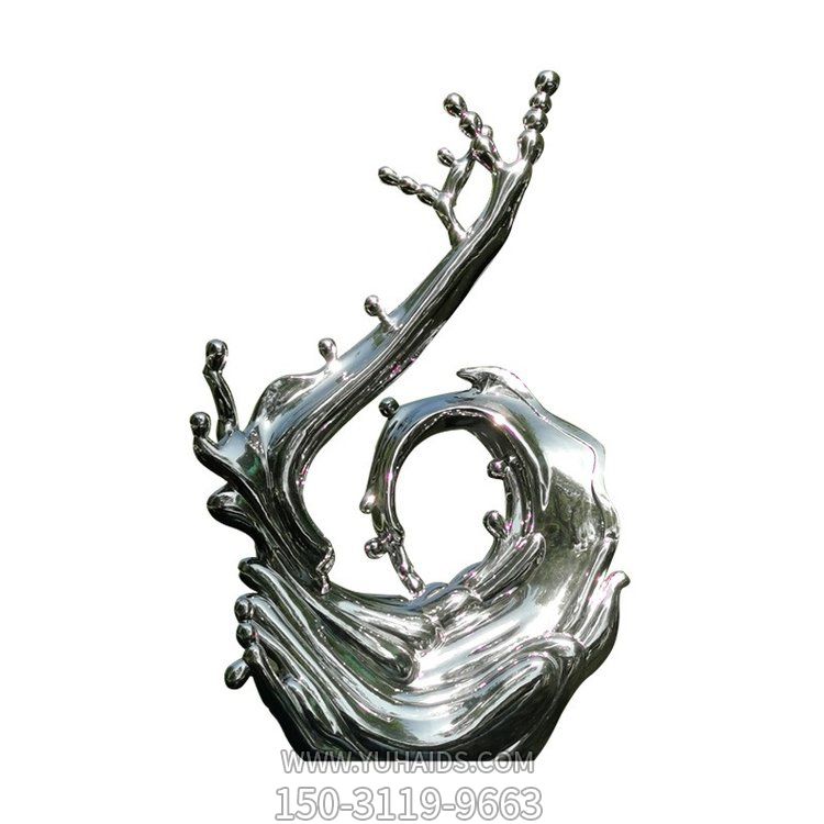 公园装饰不锈钢创意金属浪花抽象圆环博鱼网页版