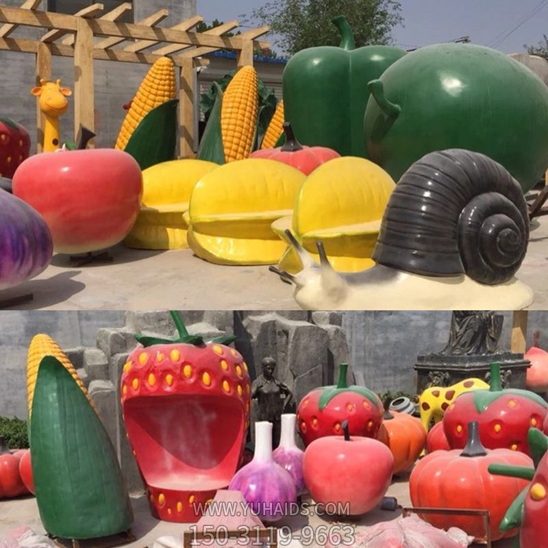 仿真彩绘水果模型园林景观美陈博鱼网页版户外摆件
