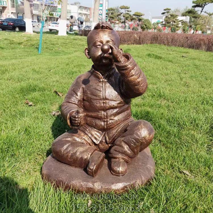 校园广场玻璃钢仿铜儿童博鱼网页版