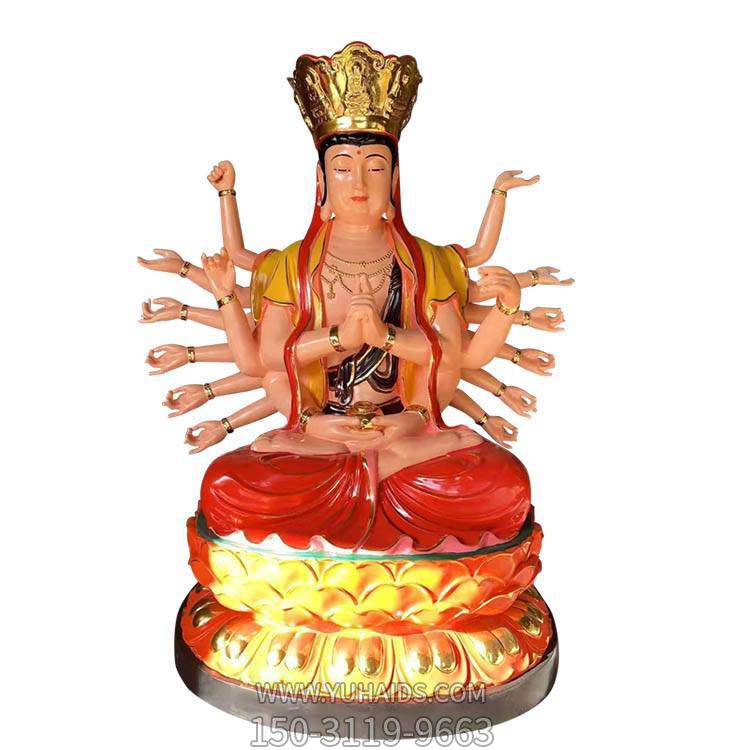 玻璃钢彩绘创意景观千手观音博鱼网页版