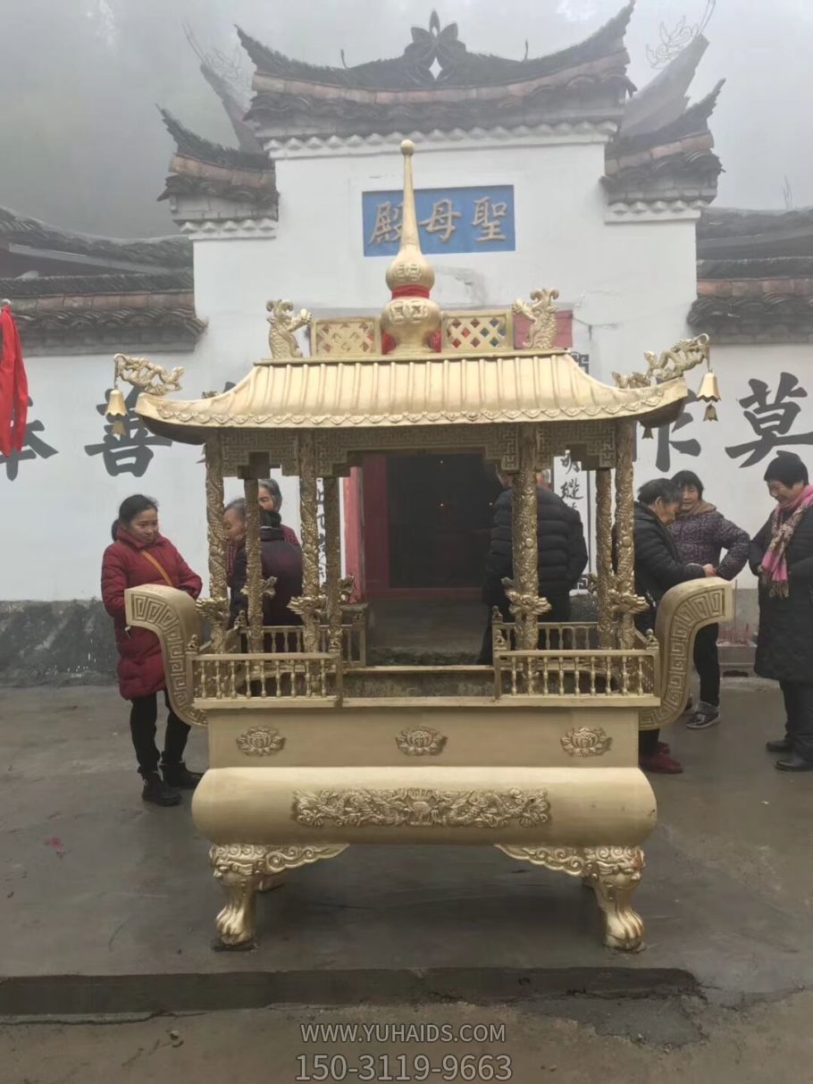 祠堂道观上香祈福镀金香炉博鱼网页版