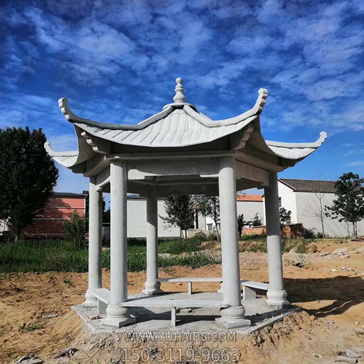 户外公园大理石石雕凉亭博鱼网页版