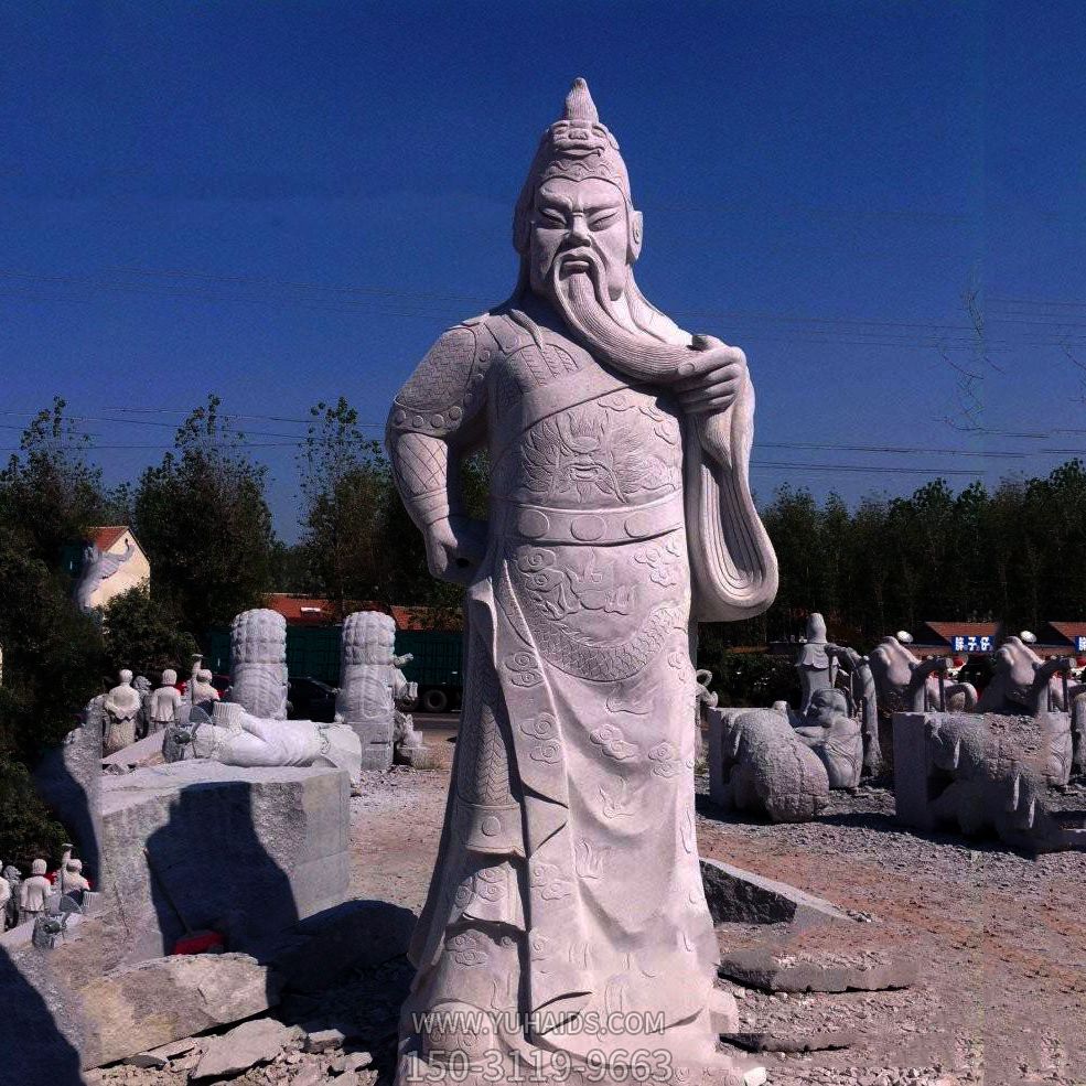 大理石石雕户外大型关公博鱼网页版