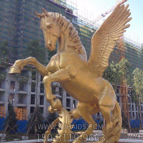 大型园林景观铜马博鱼网页版别墅庭院铜雕动物仿真