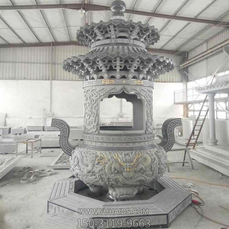 大理石石雕户外园林寺庙香炉博鱼网页版
