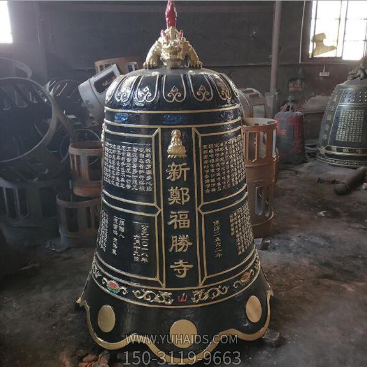 玻璃钢铜雕寺庙祈福铜钟博鱼网页版