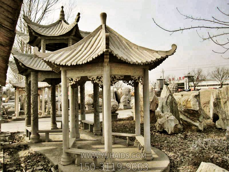 户外园林摆放小型仿古建凉亭休息座椅博鱼网页版