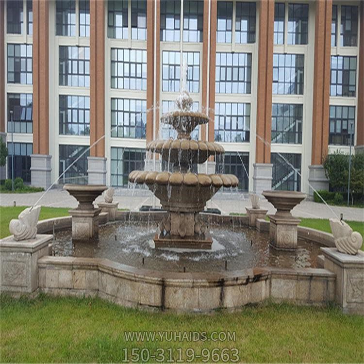 人民广场石喷泉景观大理石石雕喷泉  博鱼网页版