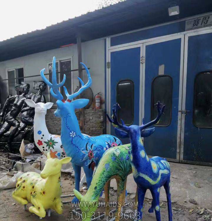 梅花鹿博鱼网页版户外园林景观美陈摆件