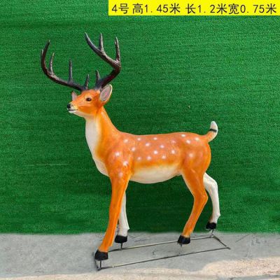 户外动物园玻璃钢卡通梅花鹿博鱼网页版