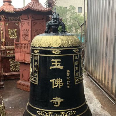 寺院吊钟塑像 厂家生产大型铜钟博鱼网页版 定做黄铜钟摆件 青铜古钟博鱼网页版