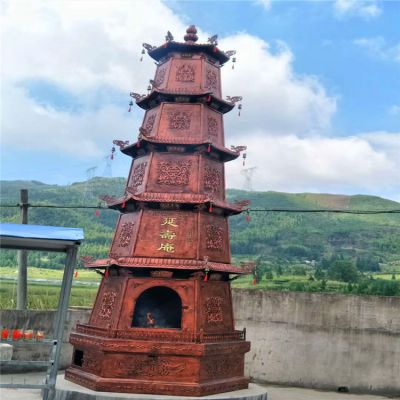 寺庙景区户外摆放铸铜多层浮雕佛塔博鱼网页版