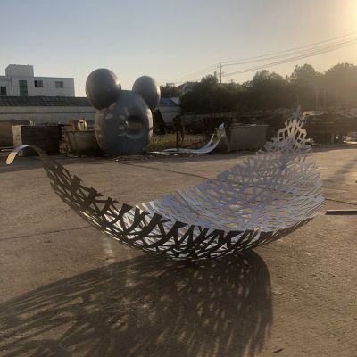 户外广场不锈钢金属镂空大型树叶博鱼网页版