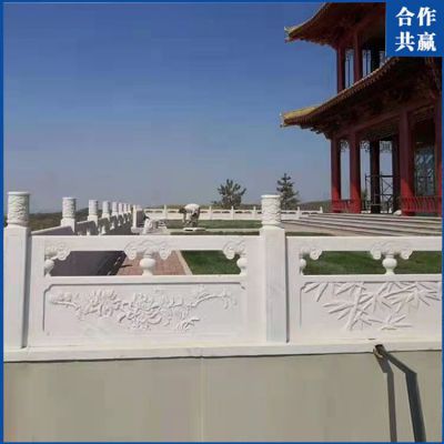 景点古建汉白玉防护栏杆浮雕栏板博鱼网页版