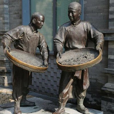 仿铜街头民俗文化 铸铜古代人物博鱼网页版