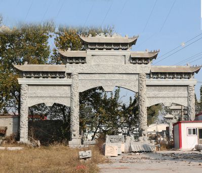 村镇门口青石龙纹浮雕楼门牌坊博鱼网页版