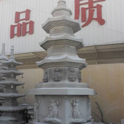 石雕佛塔汉白玉舍利宝塔景区寺庙摆件