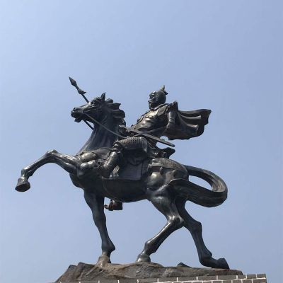 景区不锈钢景观创意摆件岳飞骑马博鱼网页版