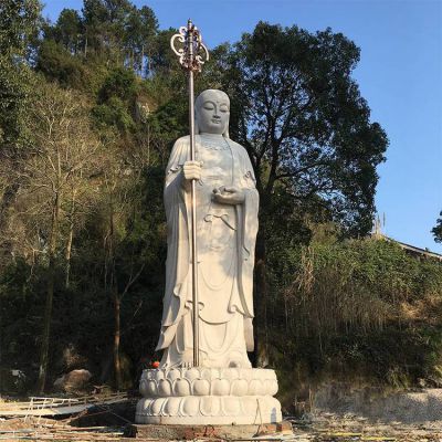 户外园林景区大理石石雕立式地藏王博鱼网页版