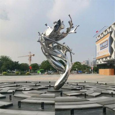 园林广场不锈钢抽象海浪浪花博鱼网页版