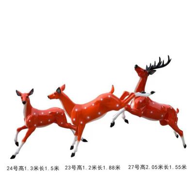 玻璃钢户外景区园林梅花鹿博鱼网页版