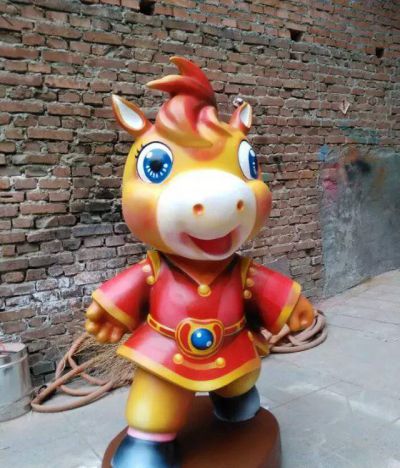 儿童游乐园摆放玻璃钢卡通小马小品博鱼网页版