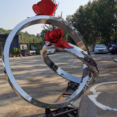 不锈钢玫瑰花戒指景观博鱼网页版