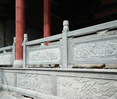 山区寺庙园林台阶青石雕刻荷花栏杆博鱼网页版