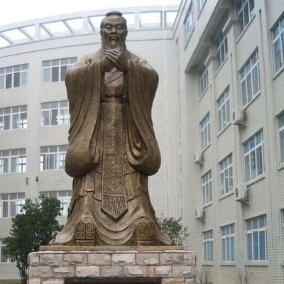 校园广场黄铜铸造教育家孔子人物雕像大型落地博鱼网页版