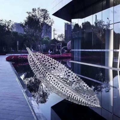 景点广场门口水景喷泉不锈钢镂空叶子博鱼网页版
