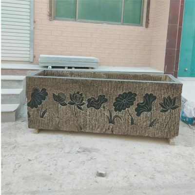 庭院流水青石仿古作旧石雕鱼缸