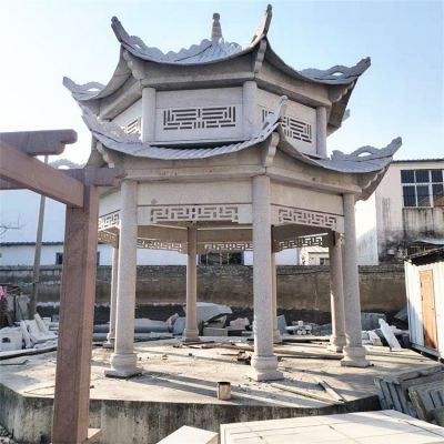 大型大理石石雕中式凉亭