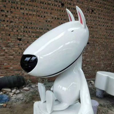 玻璃钢卡通户外园林景去抽象狗