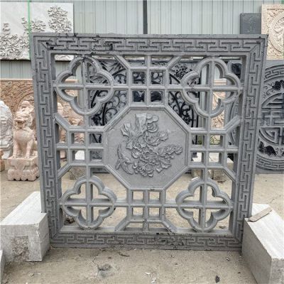 庭院围墙装饰青石浮雕镂空中式窗花博鱼网页版