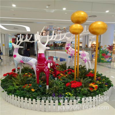 商场DP点展示美陈设计制作DP点玻璃钢蘑菇博鱼网页版开业美陈制作厂家_17806