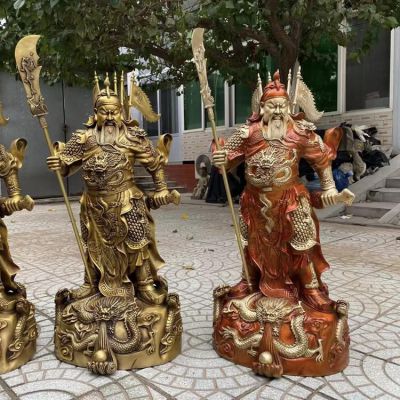 宗教寺庙大型立式铜雕关二爷关公博鱼网页版