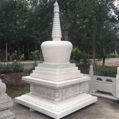 石质藏式白塔 景区石雕喇叭塔 博鱼网页版