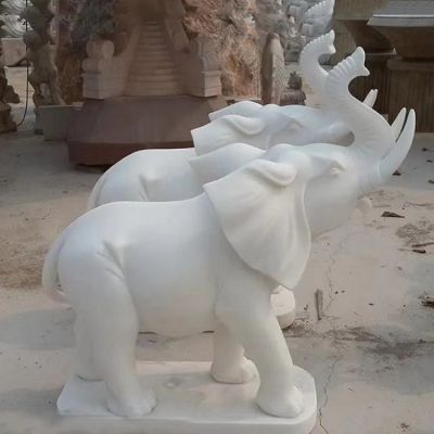 汉白玉石雕家居镇宅大象博鱼网页版