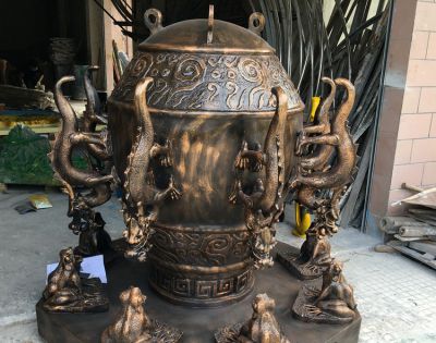 寺庙庭院仿古铸铜锻造地动仪博鱼网页版