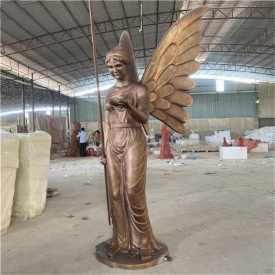 街道玻璃钢仿铜西方女神景观博鱼网页版