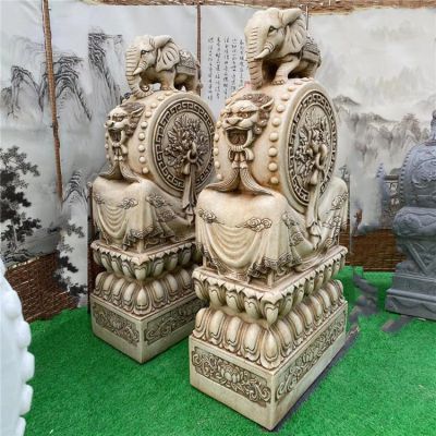 庭院别墅大型户外石材石雕抱鼓石博鱼网页版