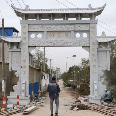 大理石城市户外园林景观牌坊博鱼网页版