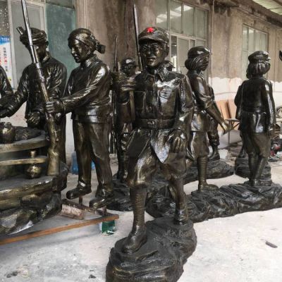 景区景点铜雕英雄八路军人物博鱼网页版